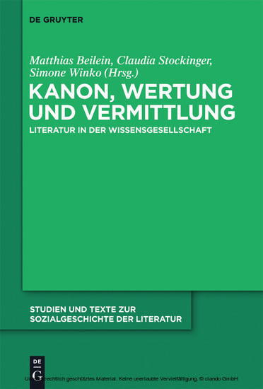 Kanon, Wertung und Vermittlung main product photo