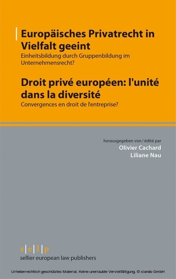 Europäisches Privatrecht in Vielfalt geeint - Droit privé européen: l'unité dans la diversité main product photo