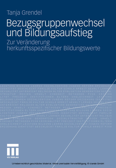 Bezugsgruppenwechsel und Bildungsaufstieg main product photo