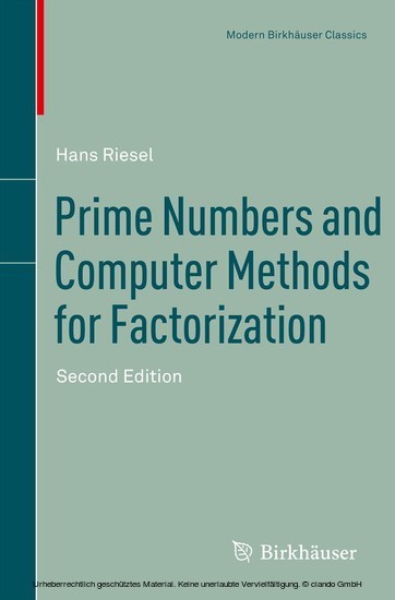 Prime Numbers and Computer Methods for Factorization main product photo