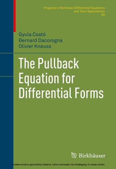 The Pullback Equation for Differential Forms main product photo