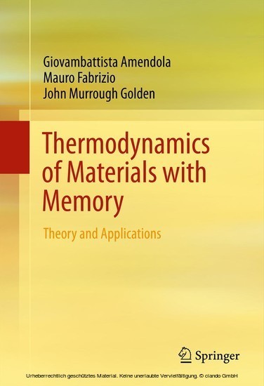 Thermodynamics of Materials with Memory main product photo