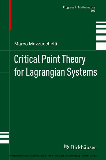 Critical Point Theory for Lagrangian Systems main product photo
