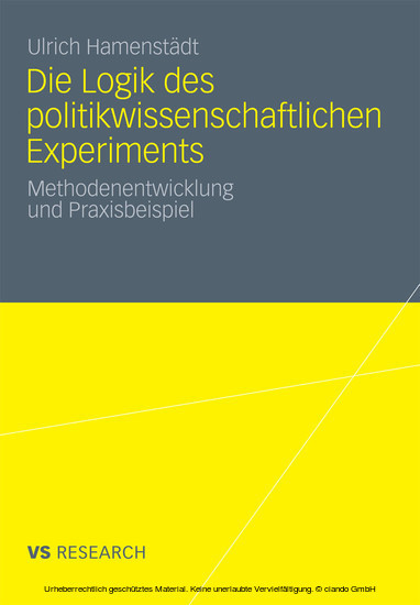 Die Logik des politikwissenschaftlichen Experiments main product photo