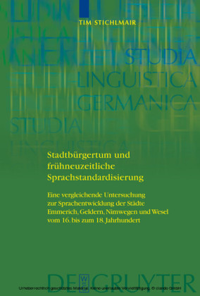 Stadtbürgertum und frühneuzeitliche Sprachstandardisierung