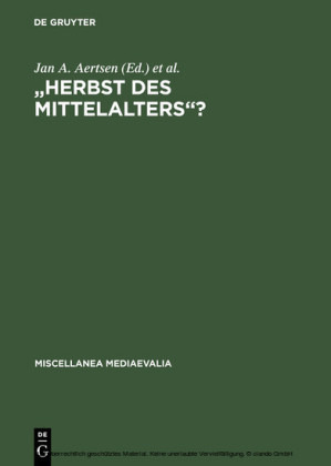 'Herbst des Mittelalters'?