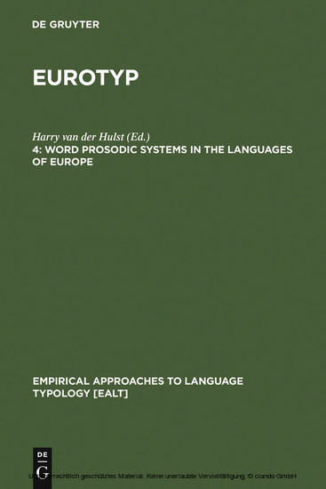 Word Prosodic Systems in the Languages of Europe main product photo