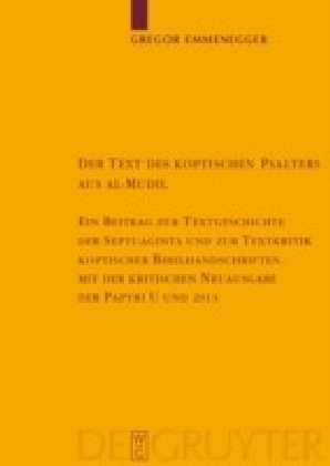 Der Text des koptischen Psalters aus al-Mudil main product photo
