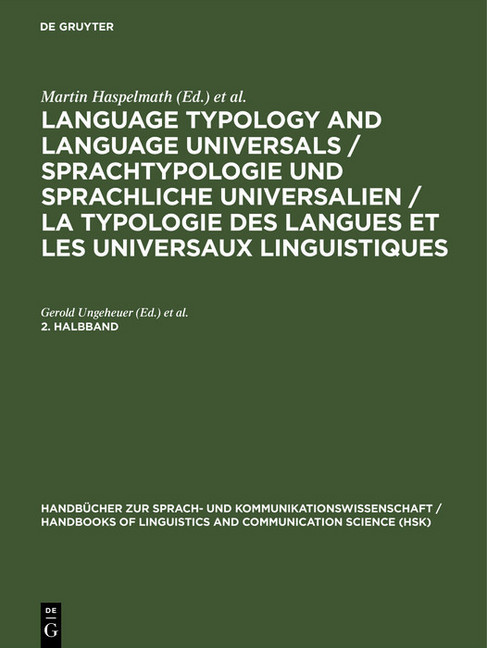 Language Typology and Language Universals / Sprachtypologie und sprachliche Universalien / La typologie des langues et les universaux linguistiques. 2. Halbband main product photo