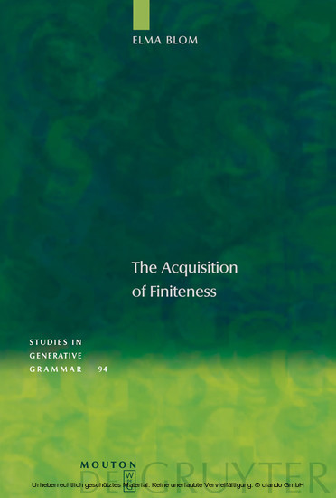 The Acquisition of Finiteness main product photo