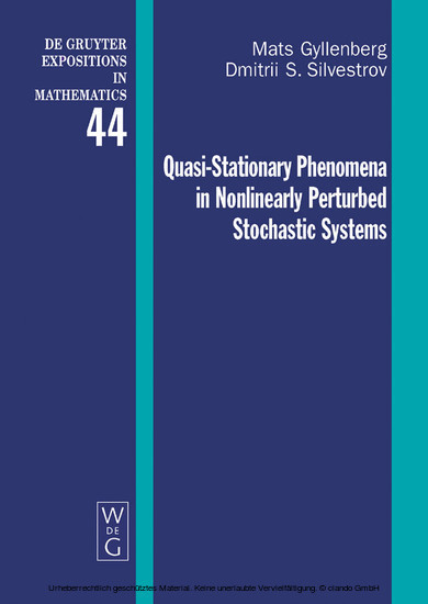 Quasi-Stationary Phenomena in Nonlinearly Perturbed Stochastic Systems main product photo