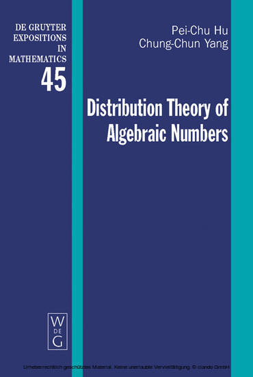 Distribution Theory of Algebraic Numbers main product photo