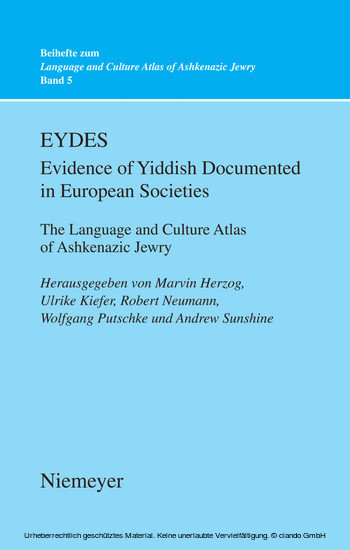 EYDES (Evidence of Yiddish Documented in European Societies) main product photo