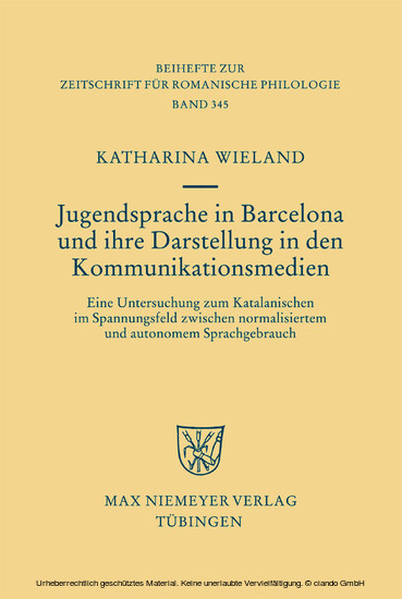 Jugendsprache in Barcelona und ihre Darstellung in den Kommunikationsmedien main product photo