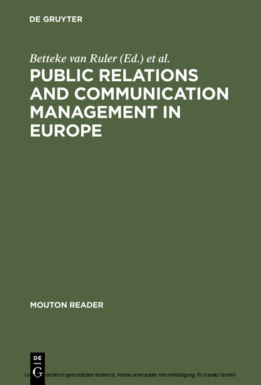 Public Relations and Communication Management in Europe main product photo