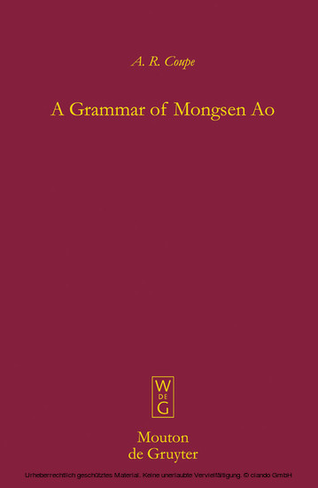 A Grammar of Mongsen Ao main product photo