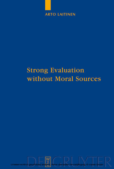 Strong Evaluation without Moral Sources main product photo