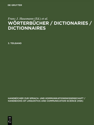 Wörterbücher / Dictionaries / Dictionnaires. 3. Teilband. 3. Teilbd.