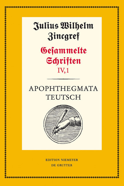 Apophthegmata teutsch main product photo