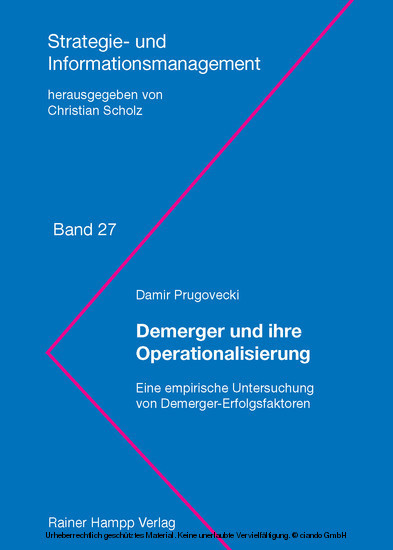 Demerger und ihre Operationalisierung main product photo