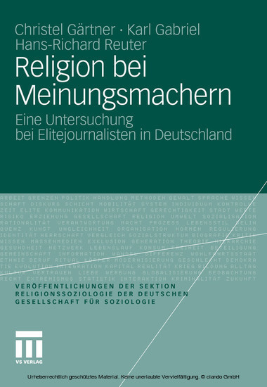 Religion bei Meinungsmachern main product photo