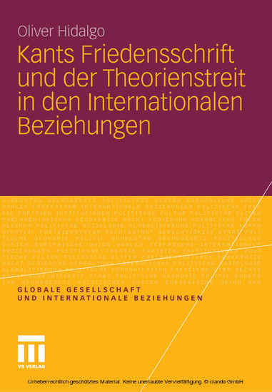 Kants Friedensschrift und der Theorienstreit in den Internationalen Beziehungen main product photo