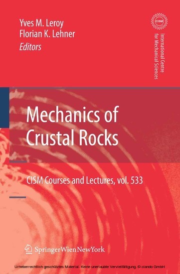 Mechanics of Crustal Rocks main product photo