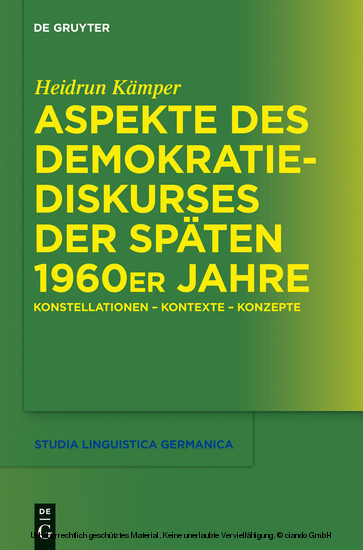 Aspekte des Demokratiediskurses der späten 1960er Jahre main product photo