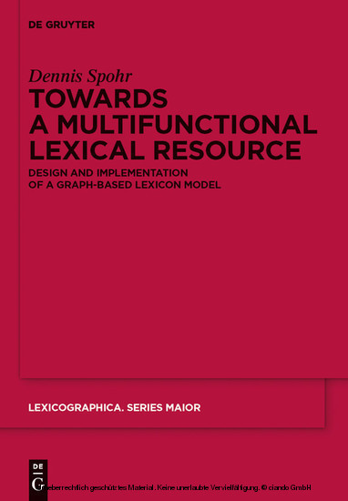 Towards a Multifunctional Lexical Resource main product photo