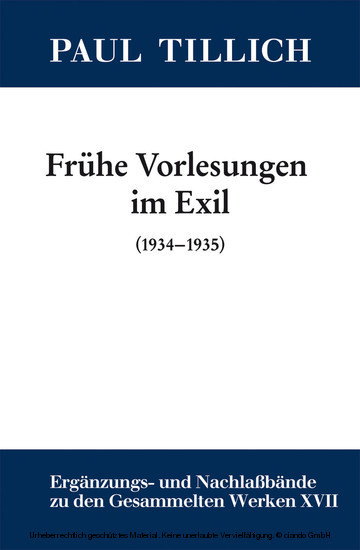 Frühe Vorlesungen im Exil main product photo