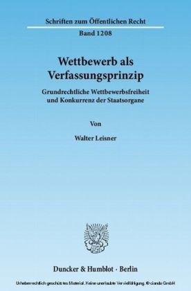Wettbewerb als Verfassungsprinzip.
