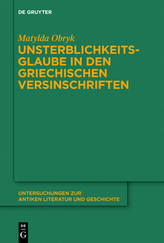 Unsterblichkeitsglaube in den griechischen Versinschriften main product photo