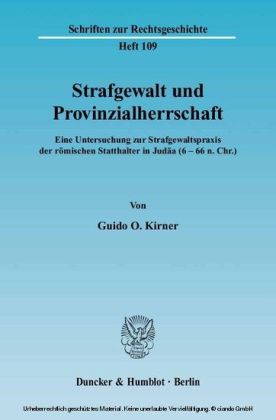 Strafgewalt und Provinzialherrschaft.