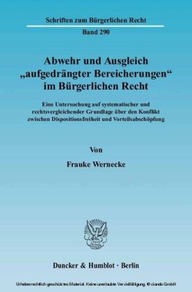 Abwehr und Ausgleich »aufgedrängter Bereicherungen« im Bürgerlichen Recht.