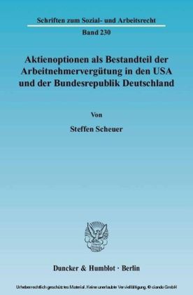 Aktienoptionen als Bestandteil der Arbeitnehmervergütung in den USA und der Bundesrepublik Deutschland. main product photo