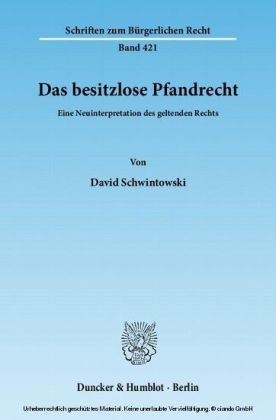 Das besitzlose Pfandrecht.
