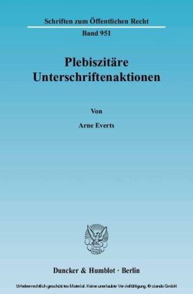 Plebiszitäre Unterschriftenaktionen.