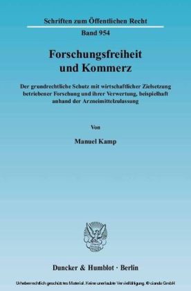 Forschungsfreiheit und Kommerz.