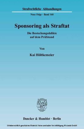 Sponsoring als Straftat.