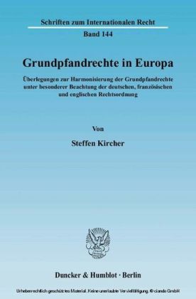 Grundpfandrechte in Europa.