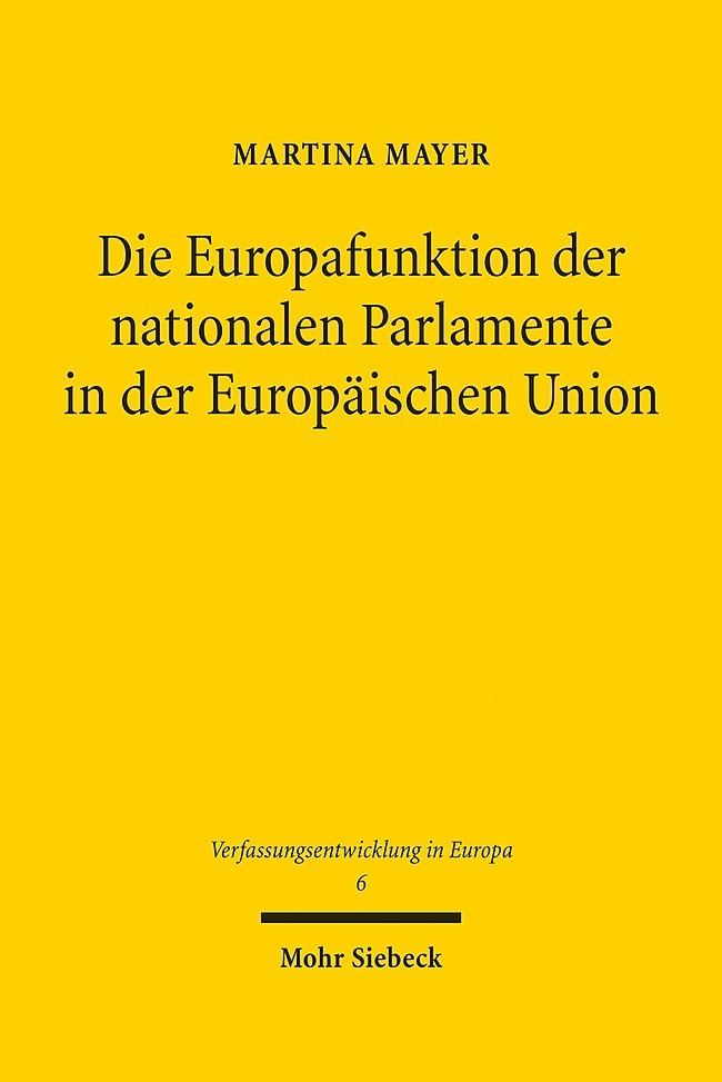 Die Europafunktion der nationalen Parlamente in der Europäischen Union main product photo