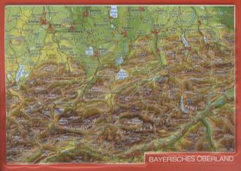 Bayerisches Oberland, Reliefpostkarte main product photo