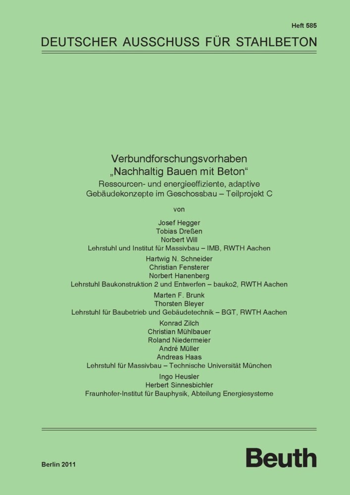 Verbundforschungsvorhaben "Nachhaltig Bauen mit Beton" main product photo