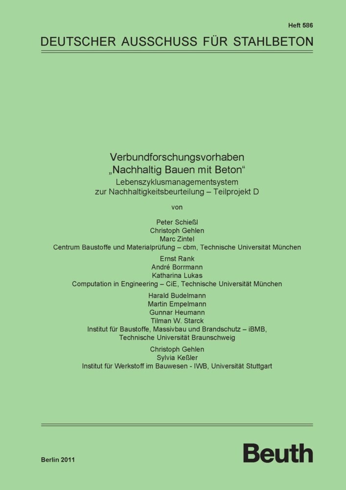 Verbundforschungsvorhaben "Nachhaltig Bauen mit Beton" main product photo