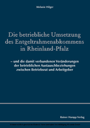 Die betriebliche Umsetzung des Entgeltrahmenabkommens in Rheinland-Pfalz