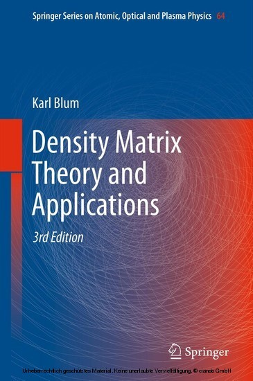 Density Matrix Theory and Applications main product photo
