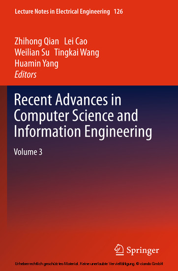Recent Advances in Computer Science and Information Engineering. Vol.3 main product photo