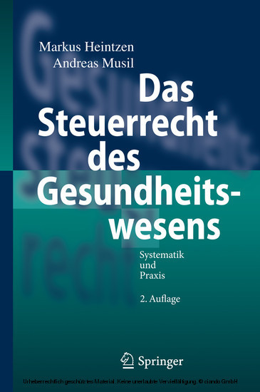 Das Steuerrecht des Gesundheitswesens main product photo