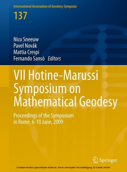 VII Hotine-Marussi Symposium on Mathematical Geodesy main product photo