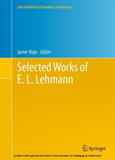 Selected Works of E. L. Lehmann main product photo